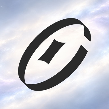 Tokenz app icon for light mode: the Ink symbol on a pale nebula